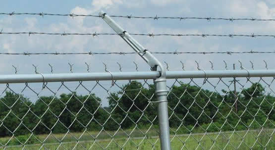 chain link fence top barbed razor wire edge types