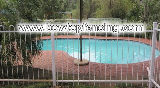 Galvanised Steel Fence Panels with Bow Tops