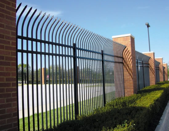 Steel Security fencing with Picket Fence 